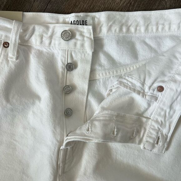 Agolde Parker Long Short Loose Fit Vintage Short Denim Jeans-Size 32 - Picture 6 of 8